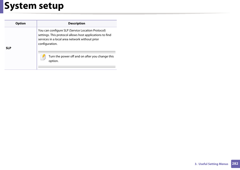 System setup | Samsung CLX-4195N-XAX User Manual | Page 282 / 423