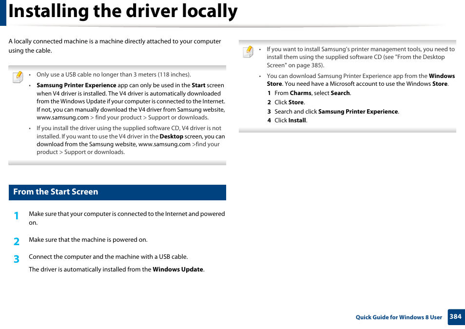 Installing the driver locally | Samsung CLX-4195N-XAX User Manual | Page 384 / 423