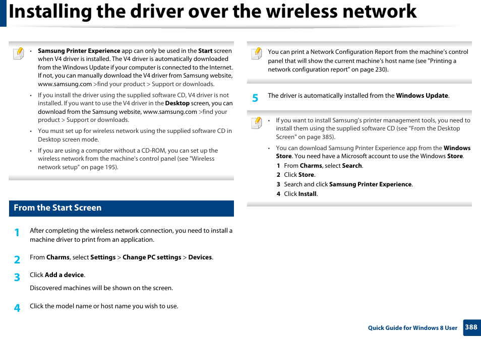 Installing the driver over the wireless network | Samsung CLX-4195N-XAX User Manual | Page 388 / 423