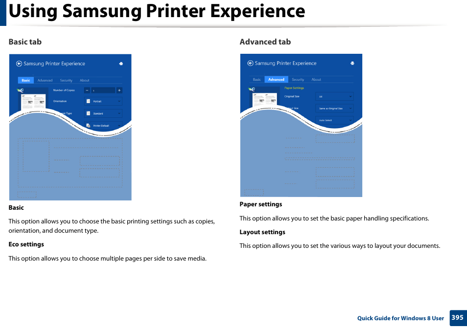 Using samsung printer experience | Samsung CLX-4195N-XAX User Manual | Page 395 / 423