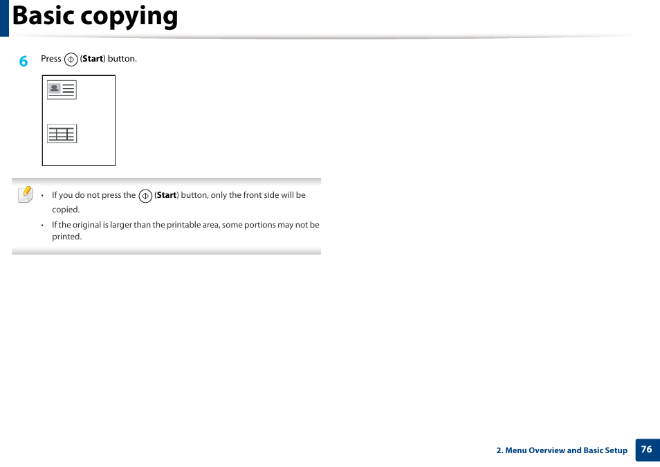 Basic copying | Samsung CLX-4195N-XAX User Manual | Page 76 / 423