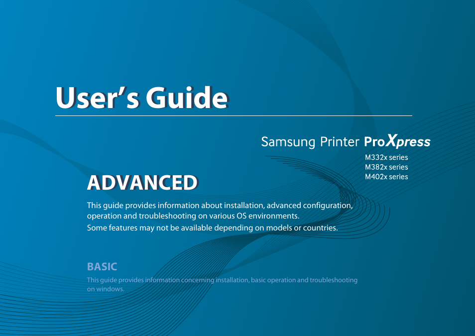 Advanced, User’s guide | Samsung SL-M4020ND-TAA User Manual | Page 120 / 273