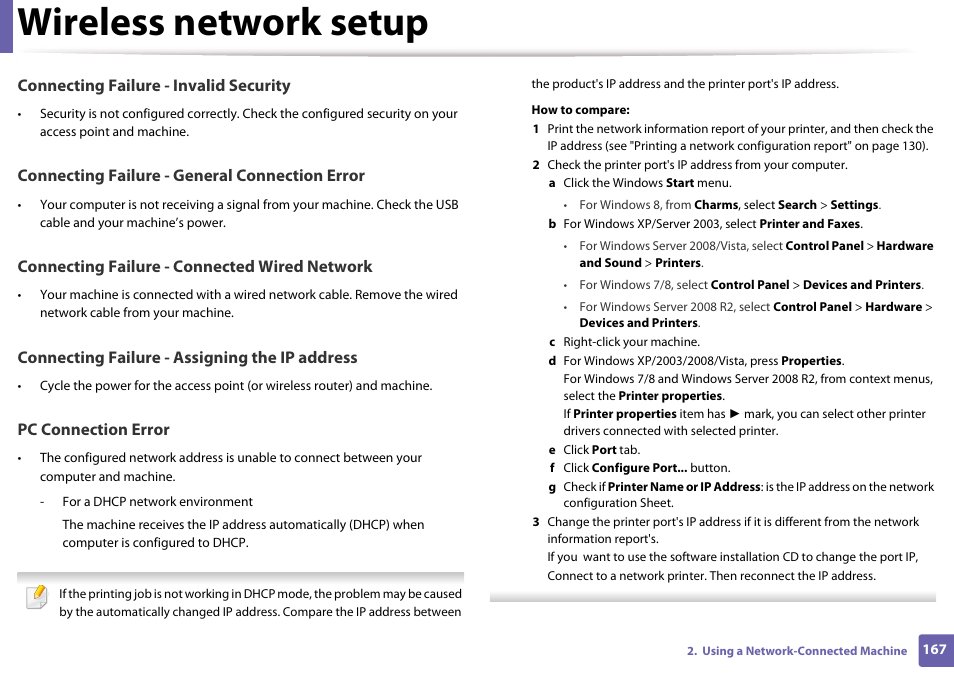 Wireless network setup | Samsung SL-M4020ND-TAA User Manual | Page 167 / 273