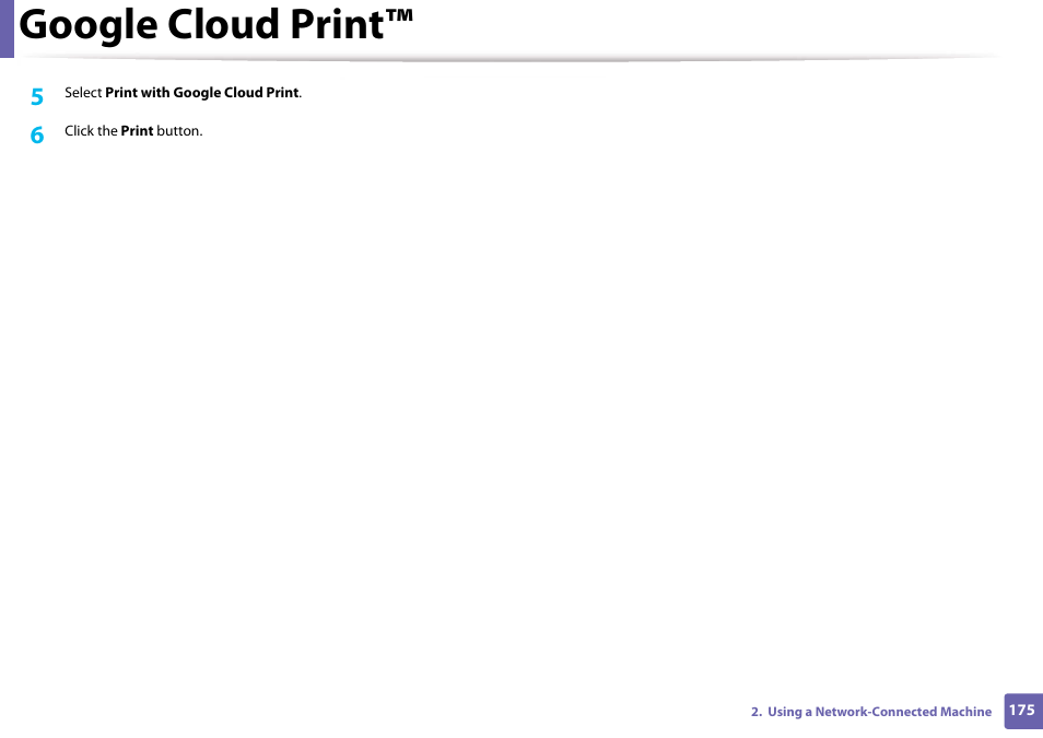 Google cloud print | Samsung SL-M4020ND-TAA User Manual | Page 175 / 273