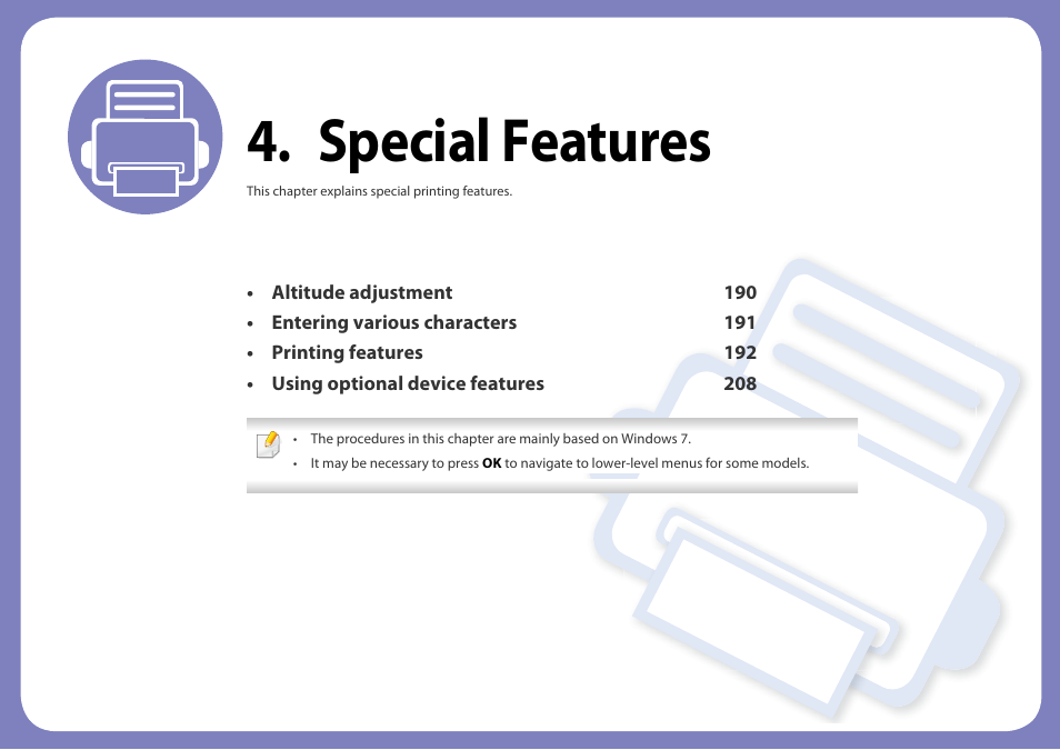 Special features | Samsung SL-M4020ND-TAA User Manual | Page 189 / 273