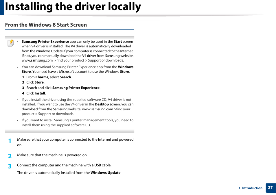 Installing the driver locally | Samsung SL-M4020ND-TAA User Manual | Page 27 / 273