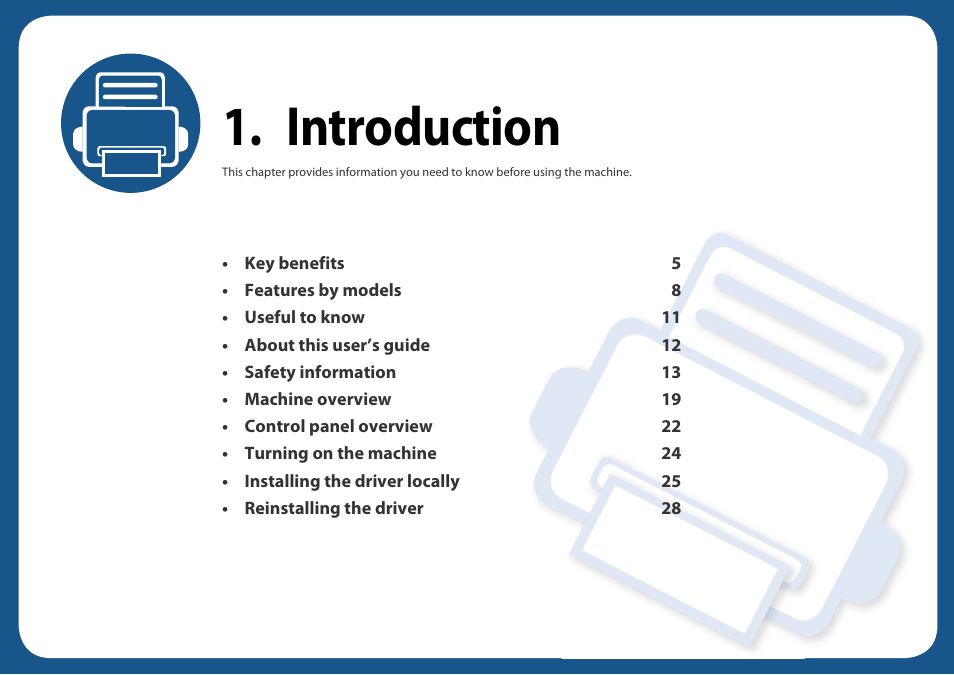 Introduction | Samsung SL-M4020ND-TAA User Manual | Page 4 / 273