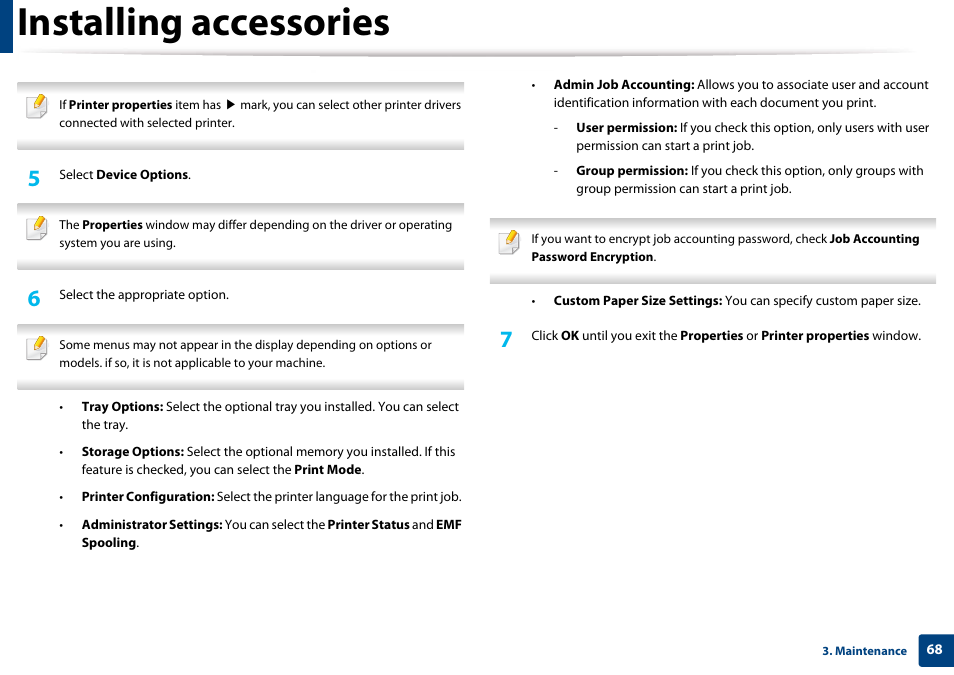 Installing accessories | Samsung SL-M4020ND-TAA User Manual | Page 68 / 273