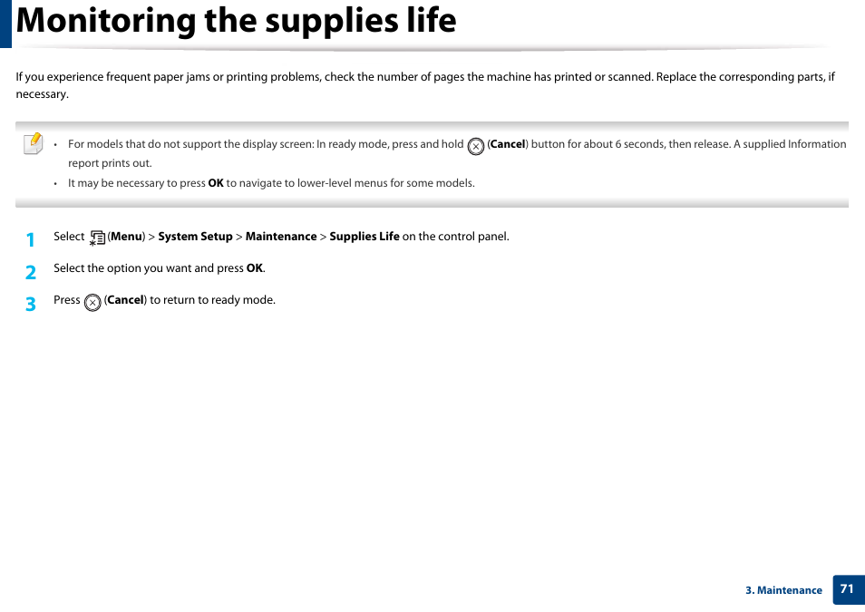 Monitoring the supplies life | Samsung SL-M4020ND-TAA User Manual | Page 71 / 273