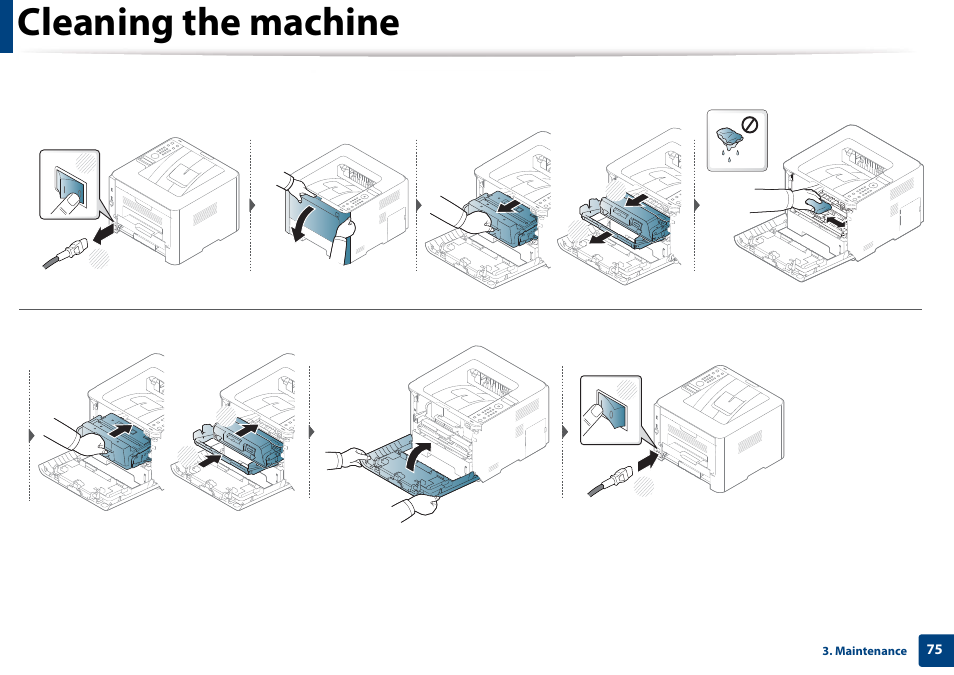 Cleaning the machine | Samsung SL-M4020ND-TAA User Manual | Page 75 / 273