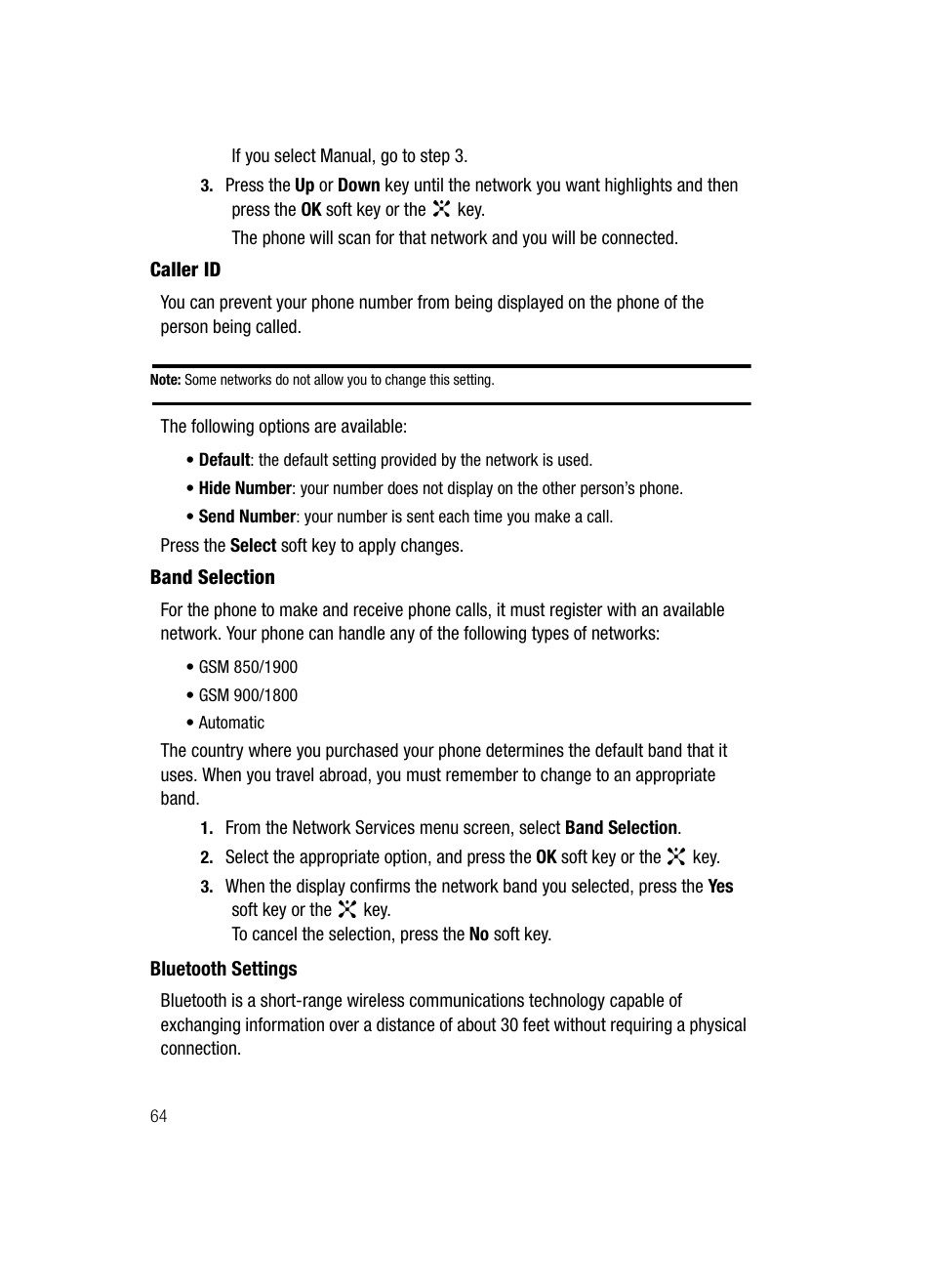 Bluetooth settings | Samsung SGH-C417ZDACIN User Manual | Page 63 / 109