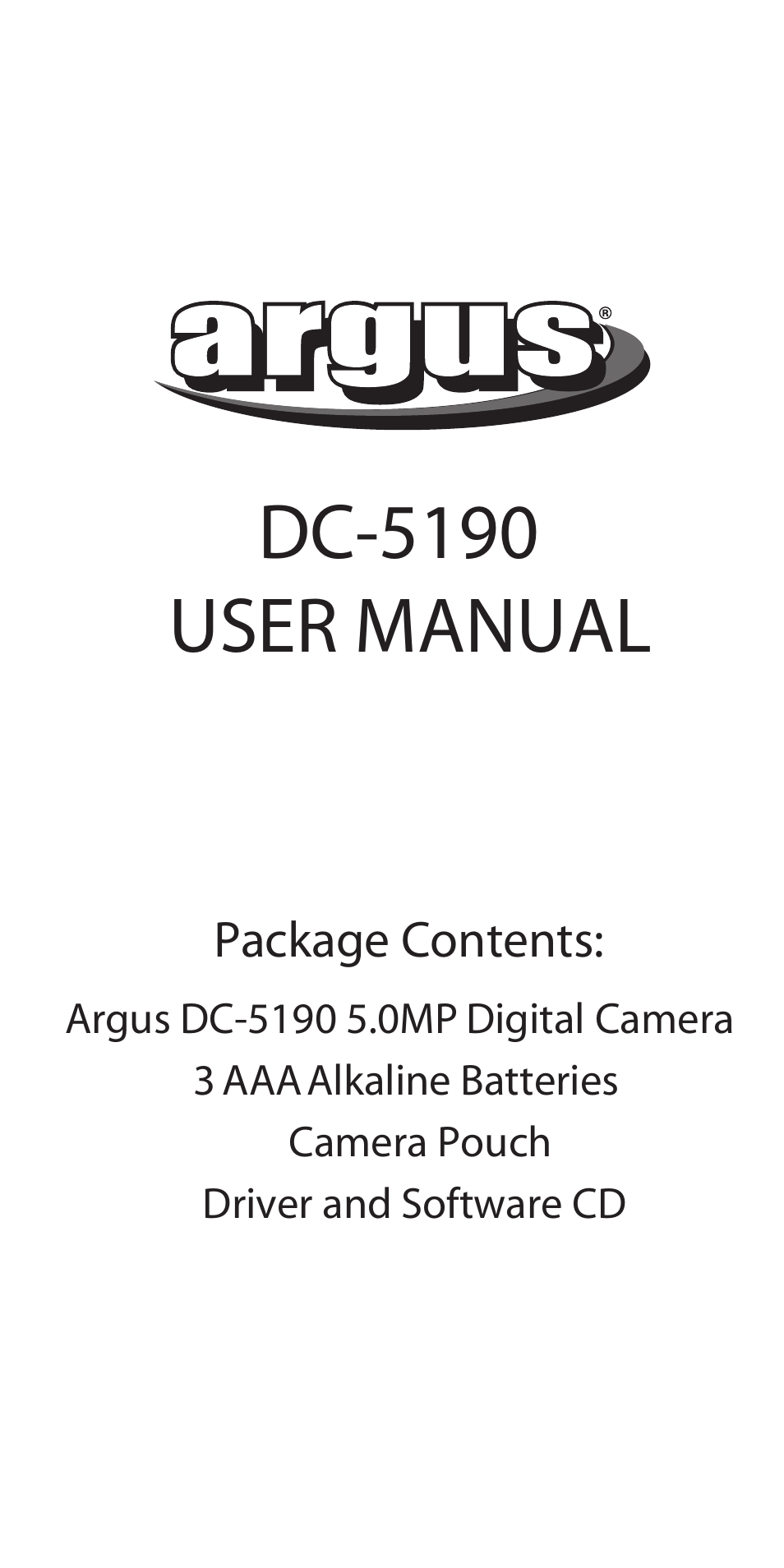 Argus Camera Argus DC-5190 User Manual | 21 pages