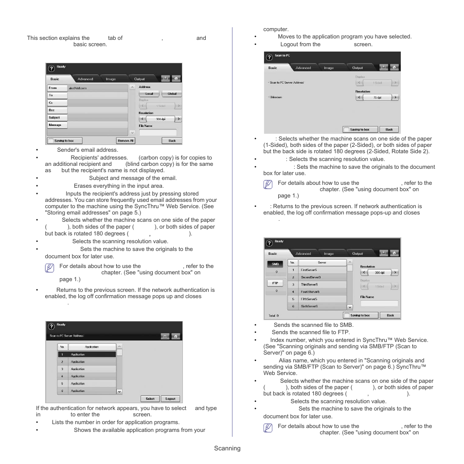 Basic tab | Samsung SCX-5835FN-XAR User Manual | Page 64 / 147