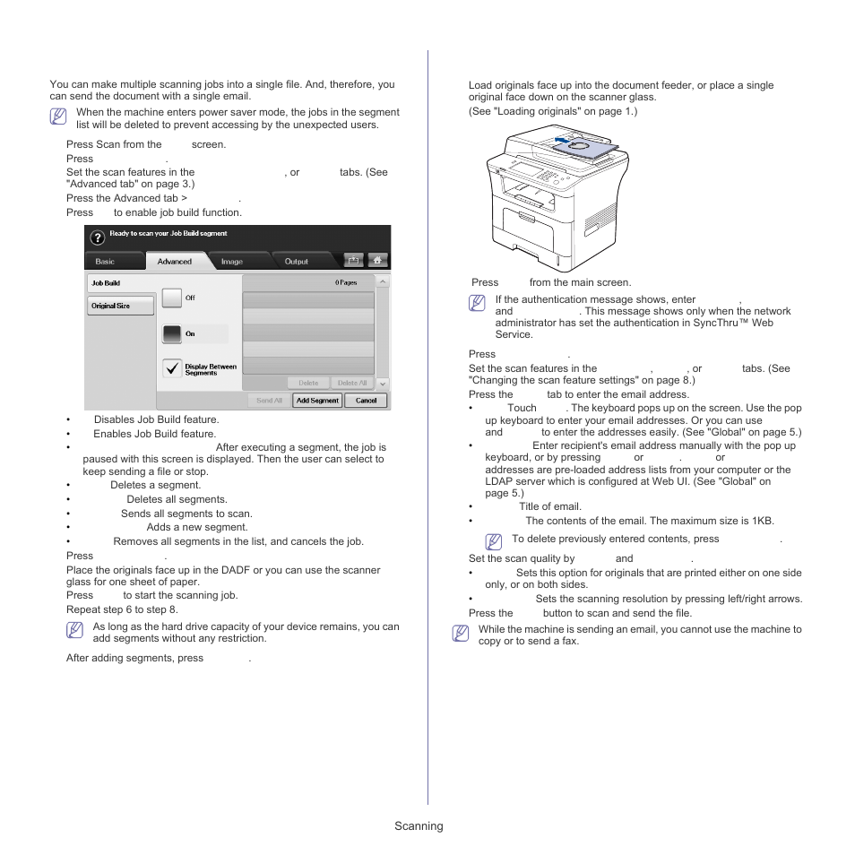 Sending a scanned image to, Scanning and | Samsung SCX-5835FN-XAR User Manual | Page 66 / 147