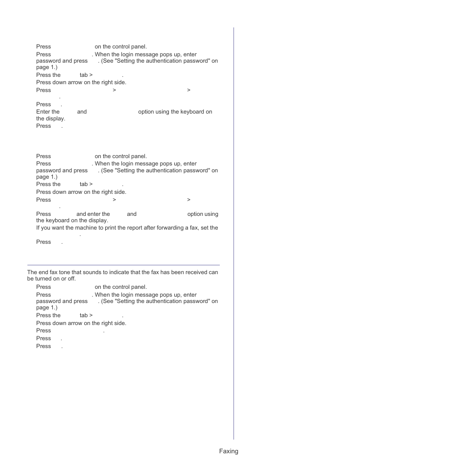 Setting up the fax ending tone | Samsung SCX-5835FN-XAR User Manual | Page 84 / 147