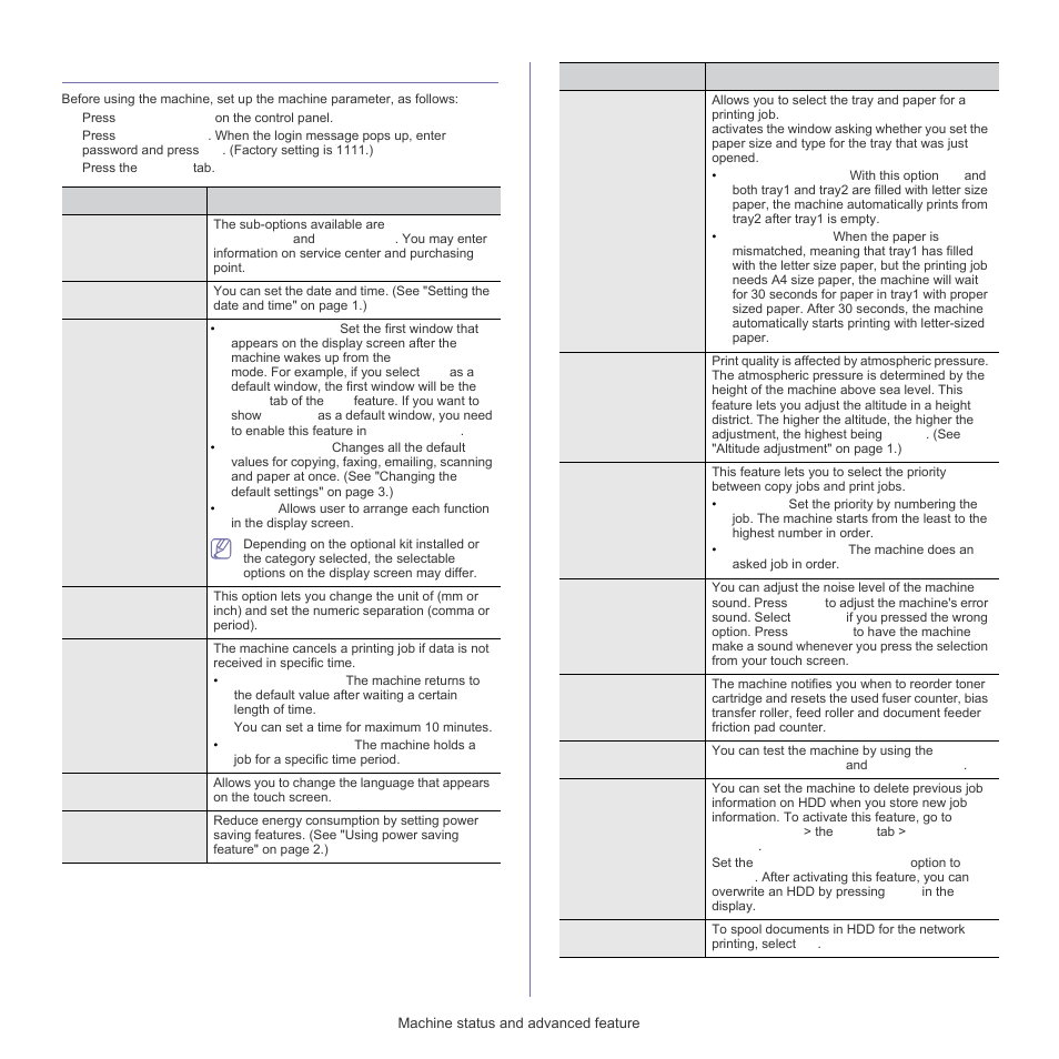 General settings, See "general | Samsung SCX-5835FN-XAR User Manual | Page 95 / 147