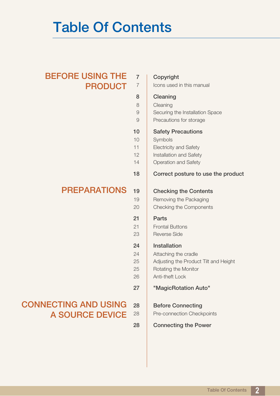 Samsung LS24C750PS-ZA User Manual | Page 2 / 97