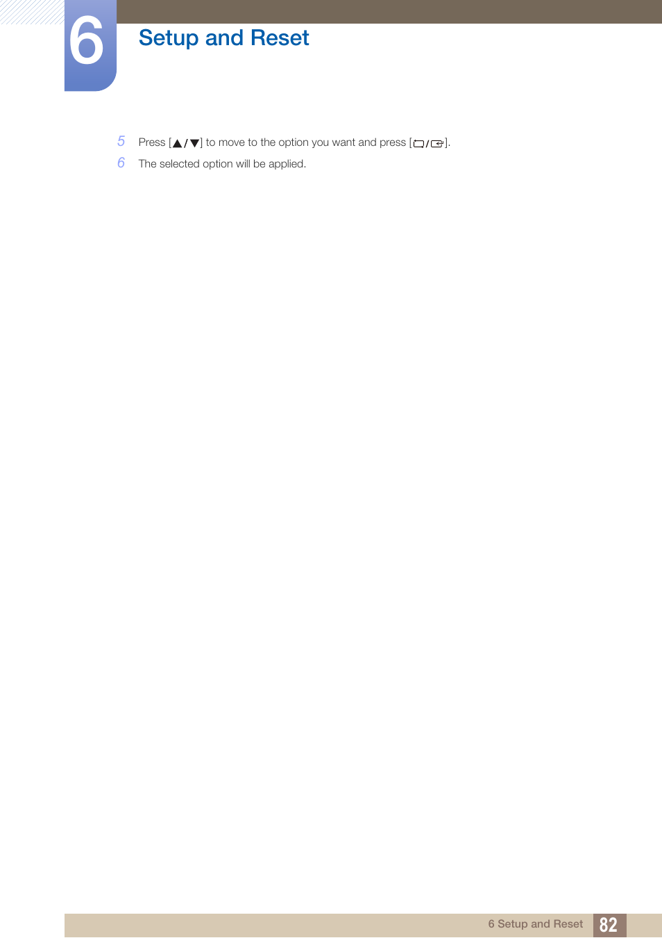 Setup and reset | Samsung LS22D300NY-ZA User Manual | Page 82 / 120