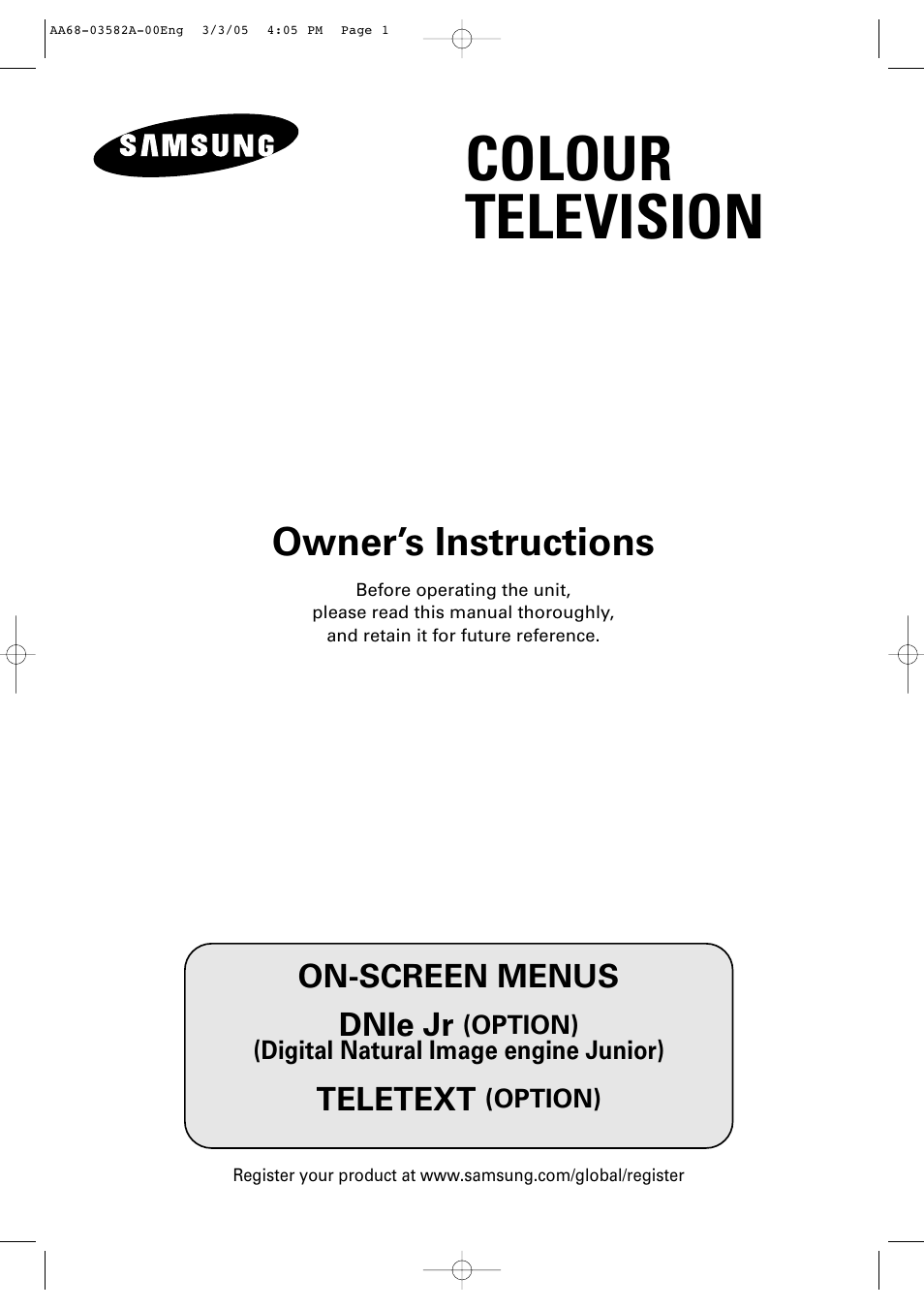 Samsung CS29K30MLDXAAG User Manual | 48 pages