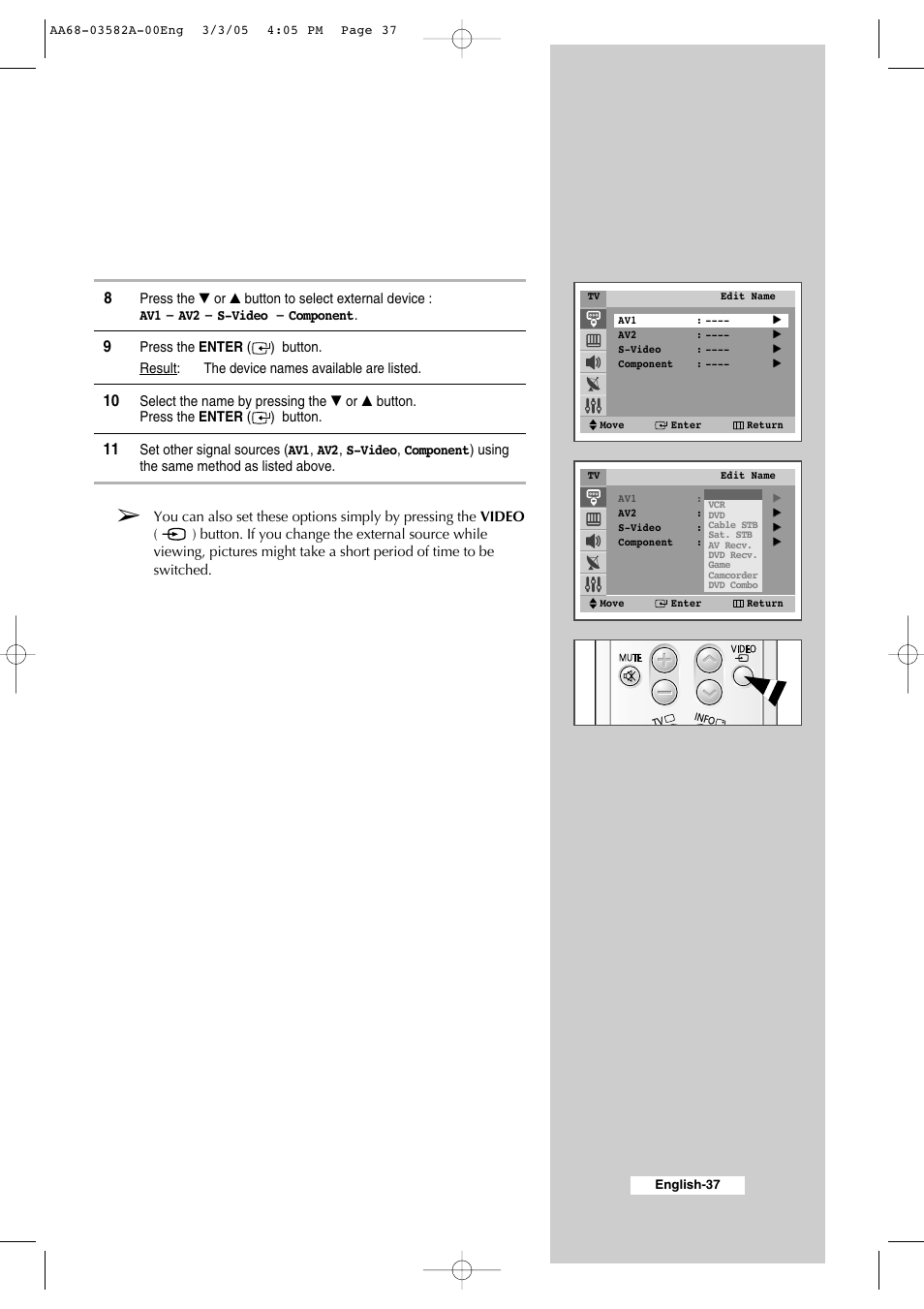 Samsung CS29K30MLDXAAG User Manual | Page 37 / 48