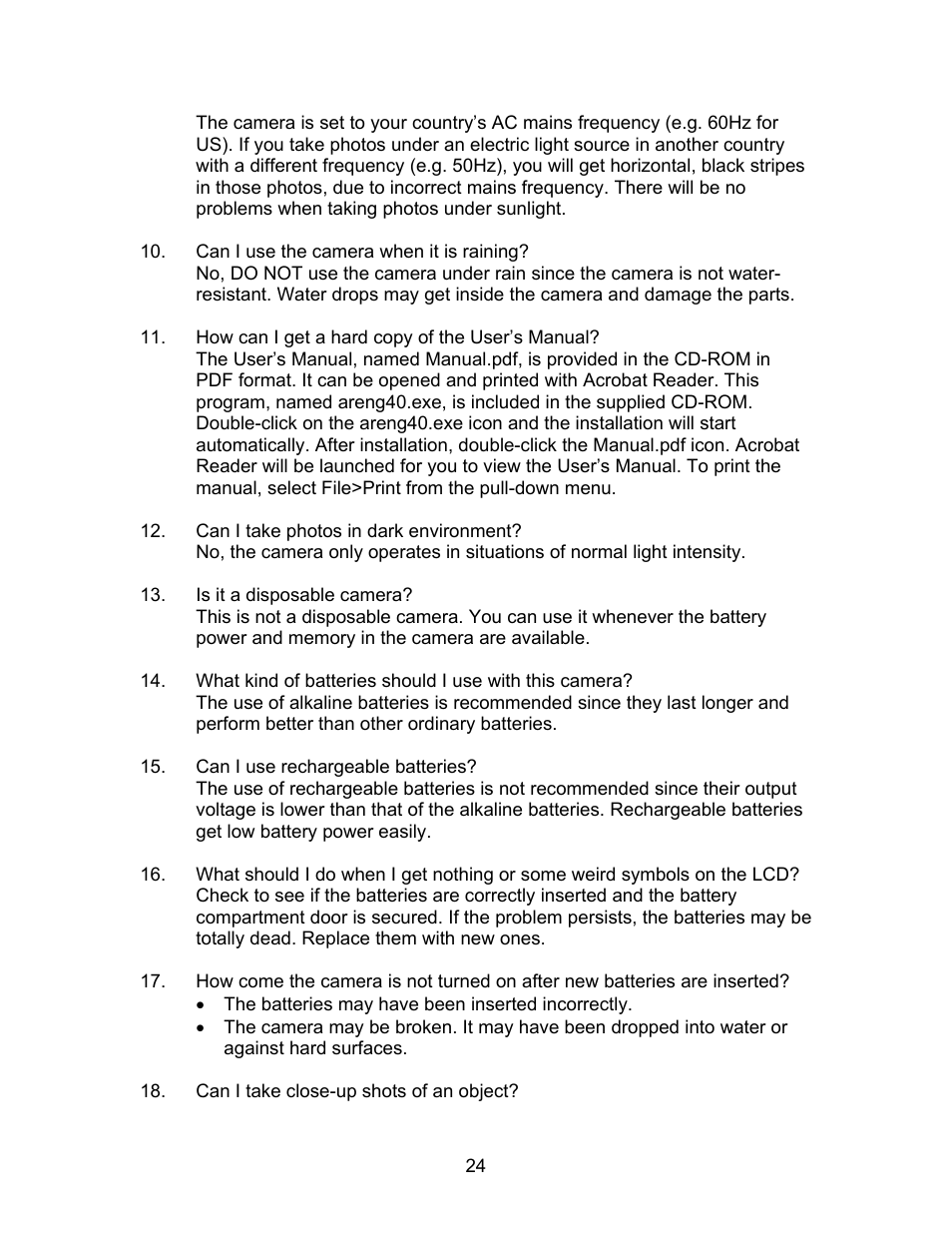Argus Camera DC1500N User Manual | Page 25 / 26