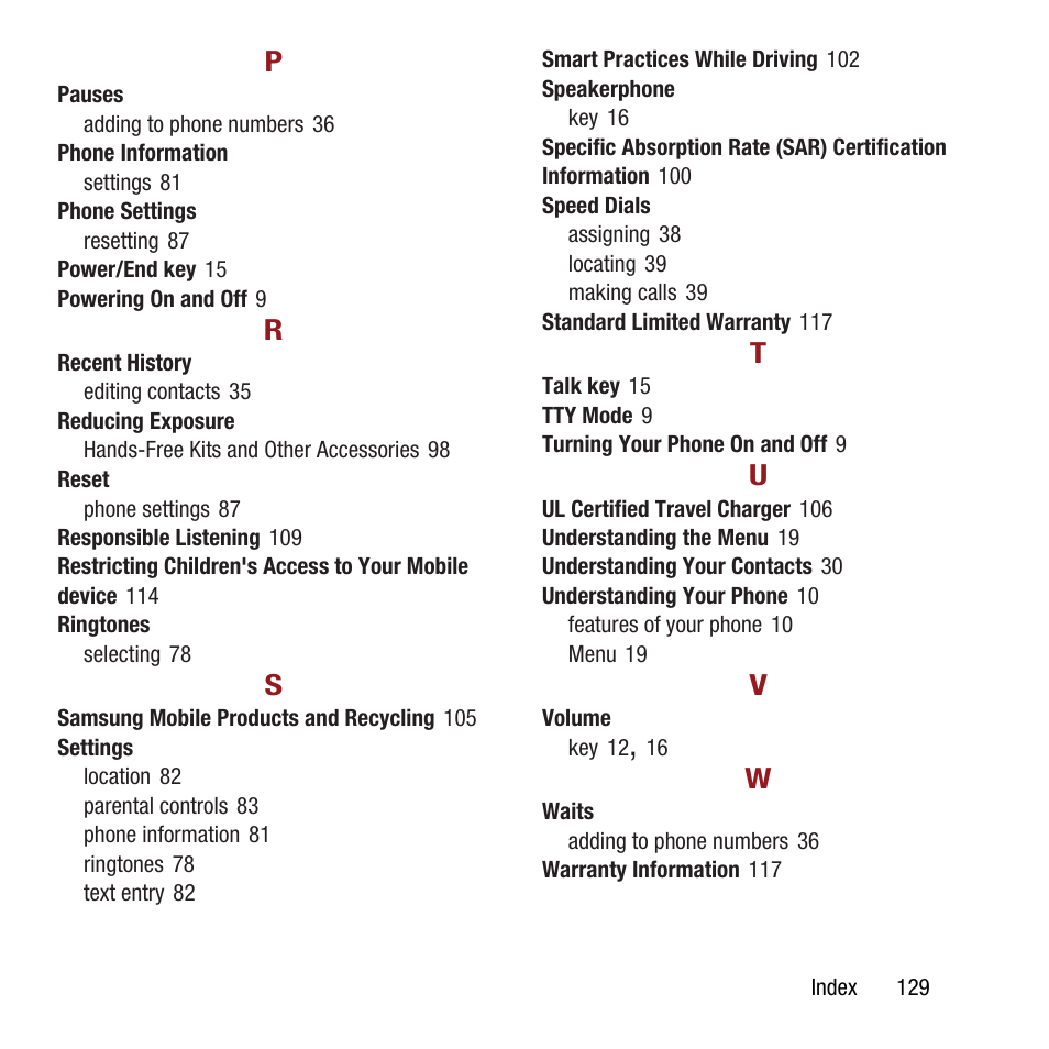 Samsung SPH-M390ZSAVMU User Manual | Page 133 / 133