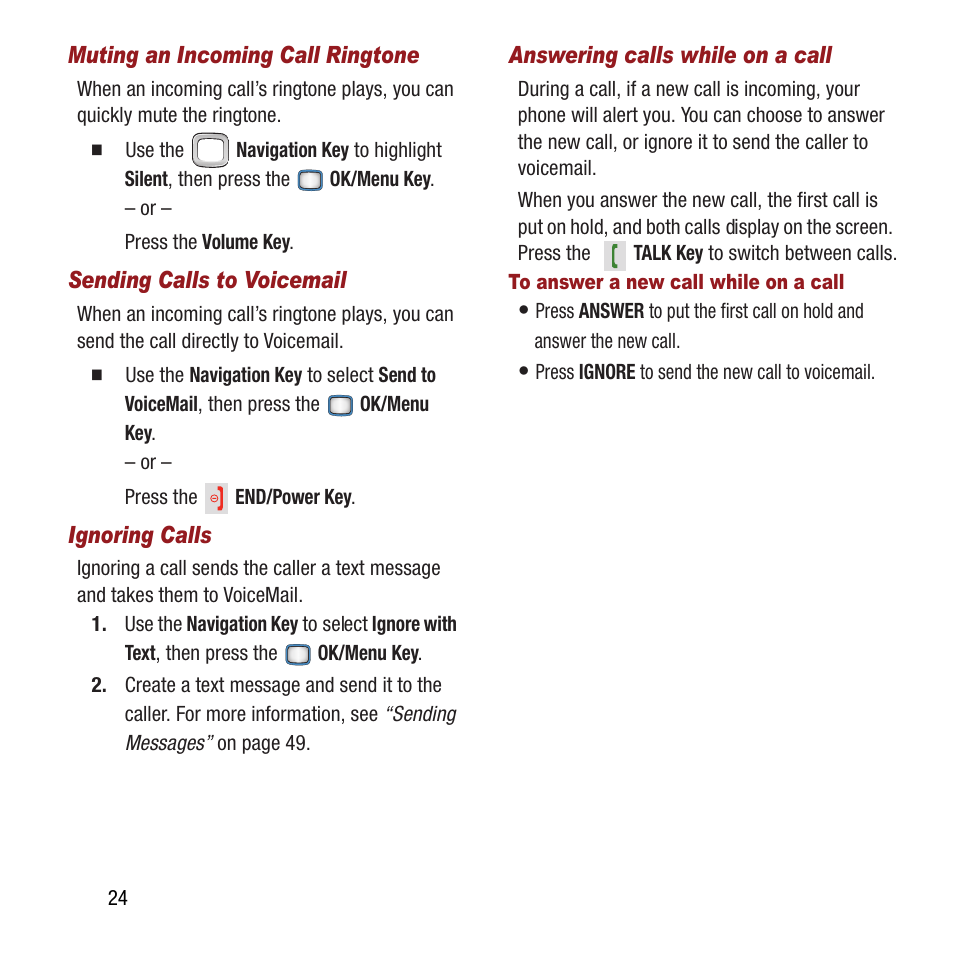 Samsung SPH-M390ZSAVMU User Manual | Page 28 / 133