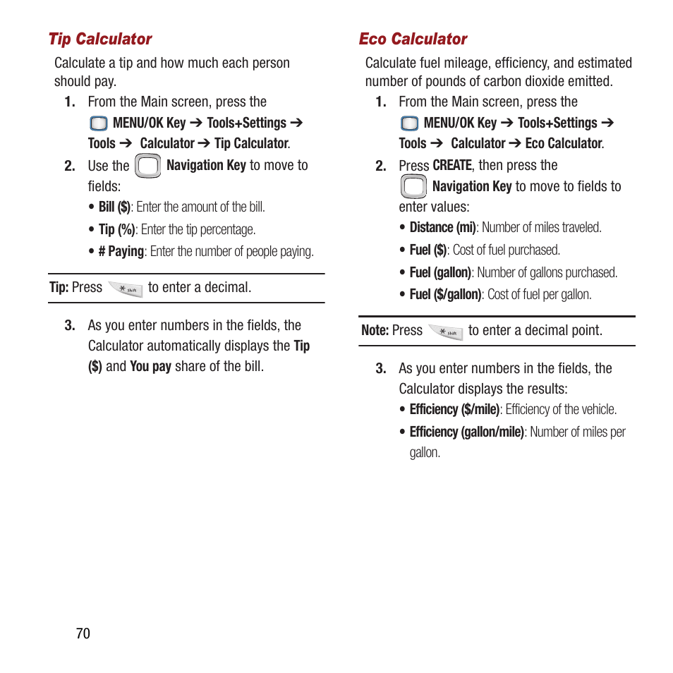 Samsung SPH-M390ZSAVMU User Manual | Page 74 / 133