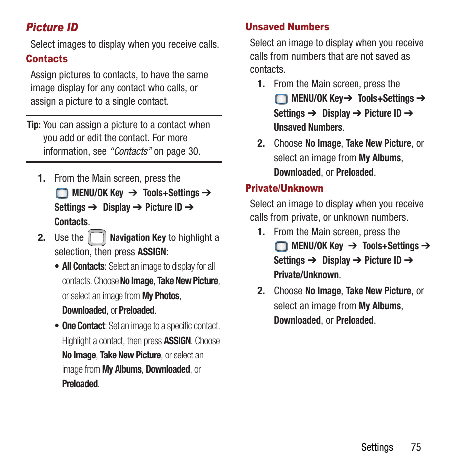 Samsung SPH-M390ZSAVMU User Manual | Page 79 / 133