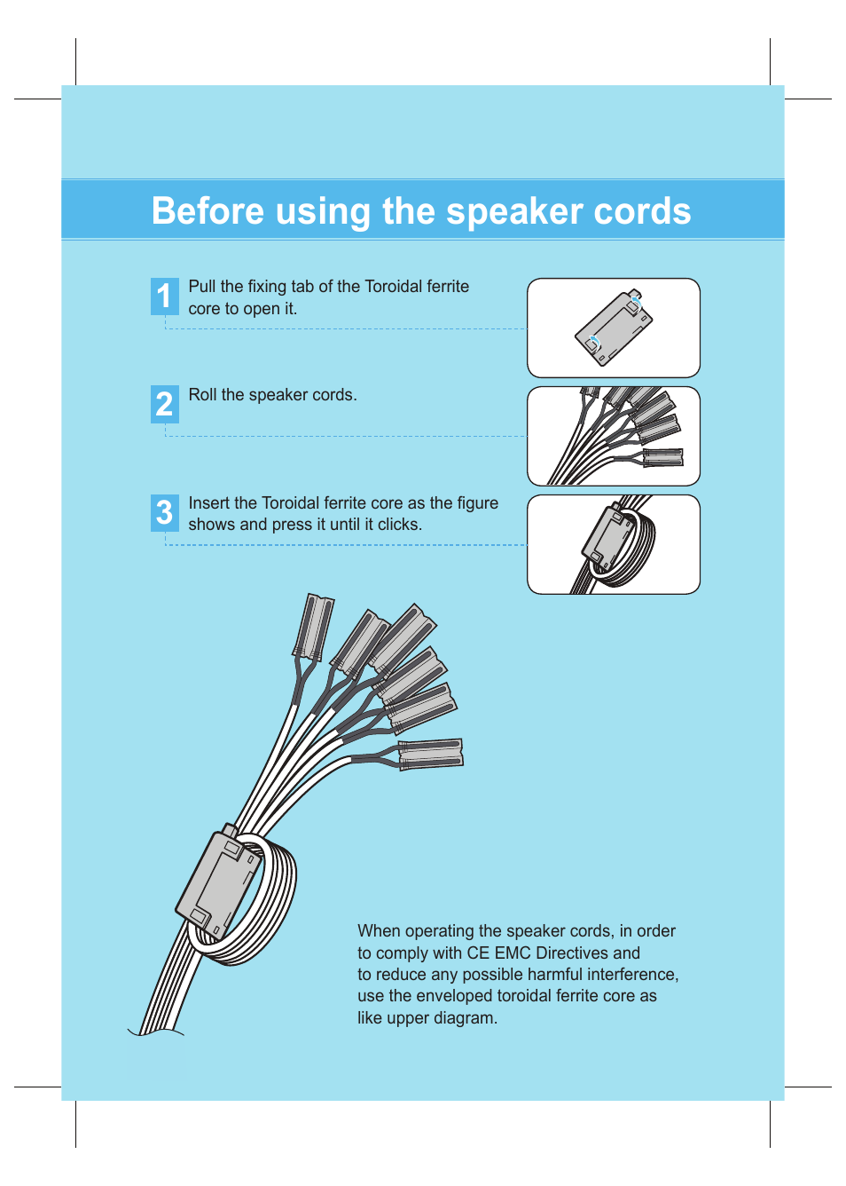 Before using the speaker cords | Samsung HT-A100T-XAA User Manual | Page 59 / 60