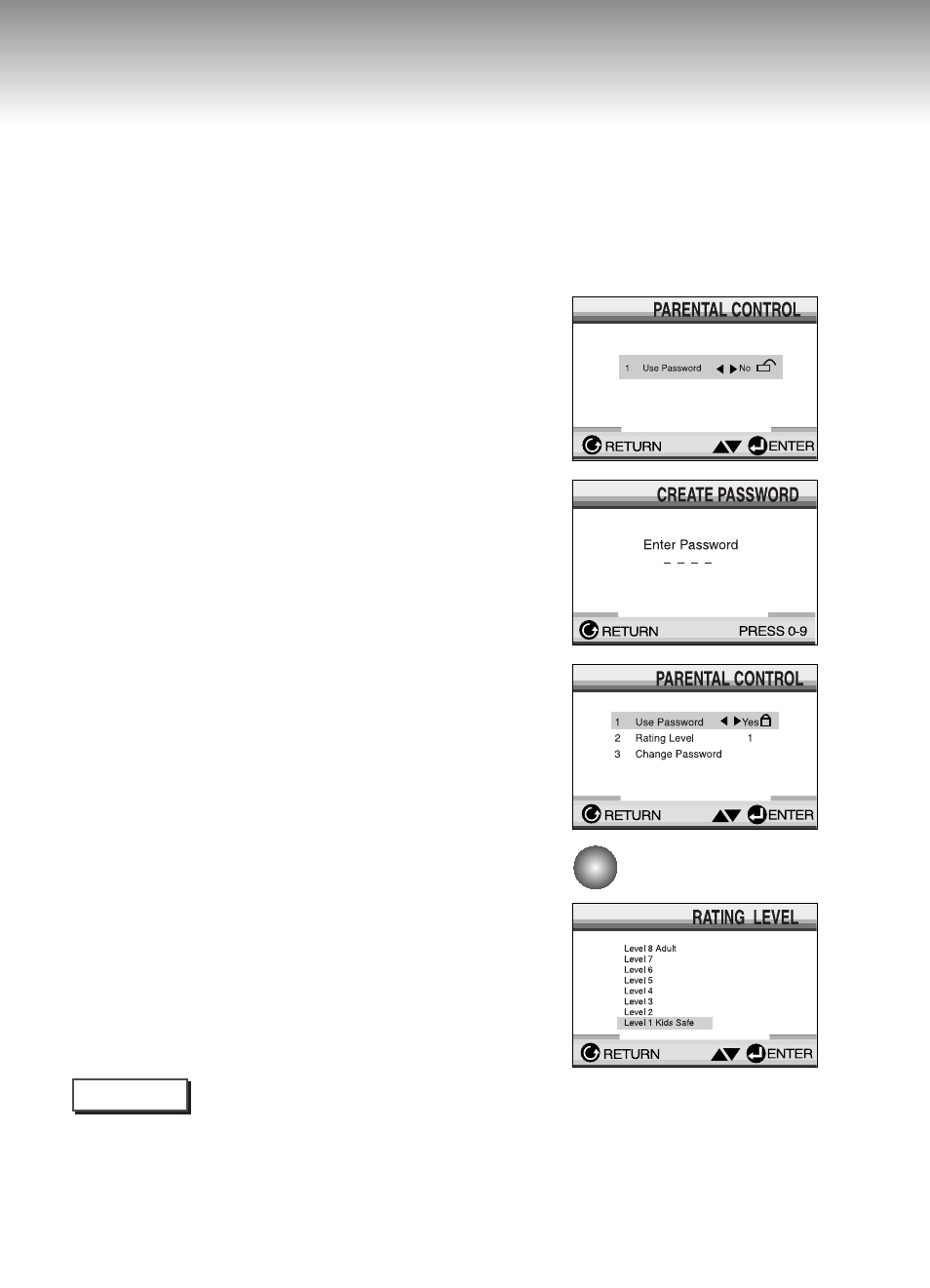 Setting up the parental control | Samsung DVD-M201-XAA User Manual | Page 33 / 40