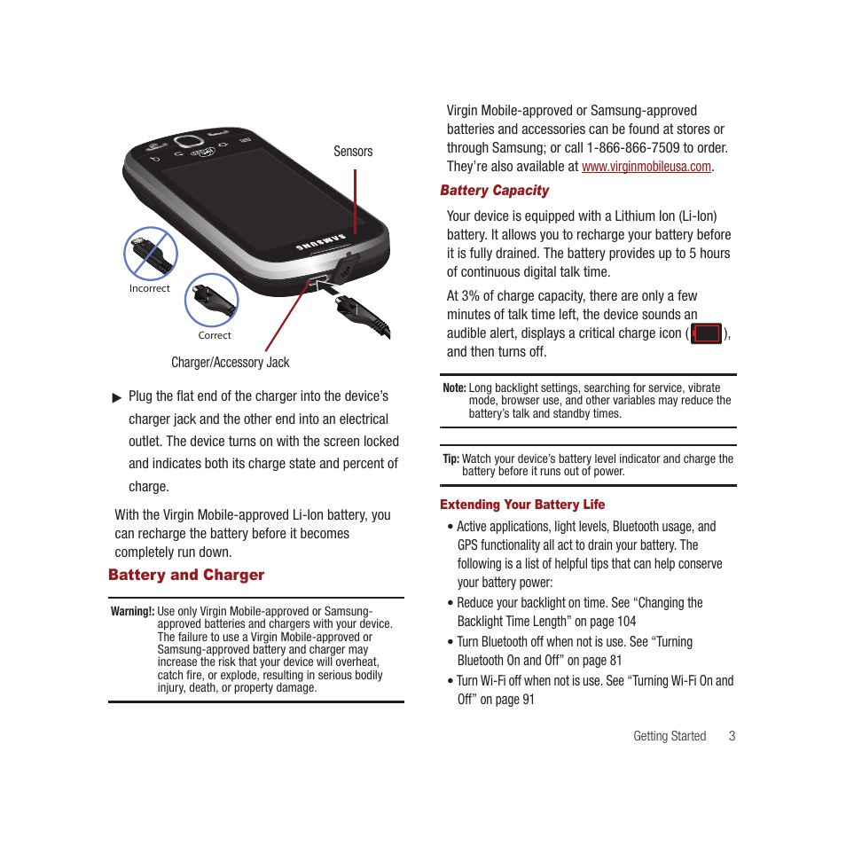 Battery and charger | Samsung SPH-M910CAAVMU User Manual | Page 10 / 156