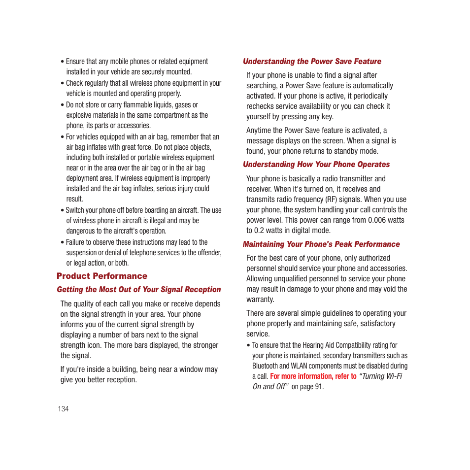 Product performance | Samsung SPH-M910CAAVMU User Manual | Page 141 / 156