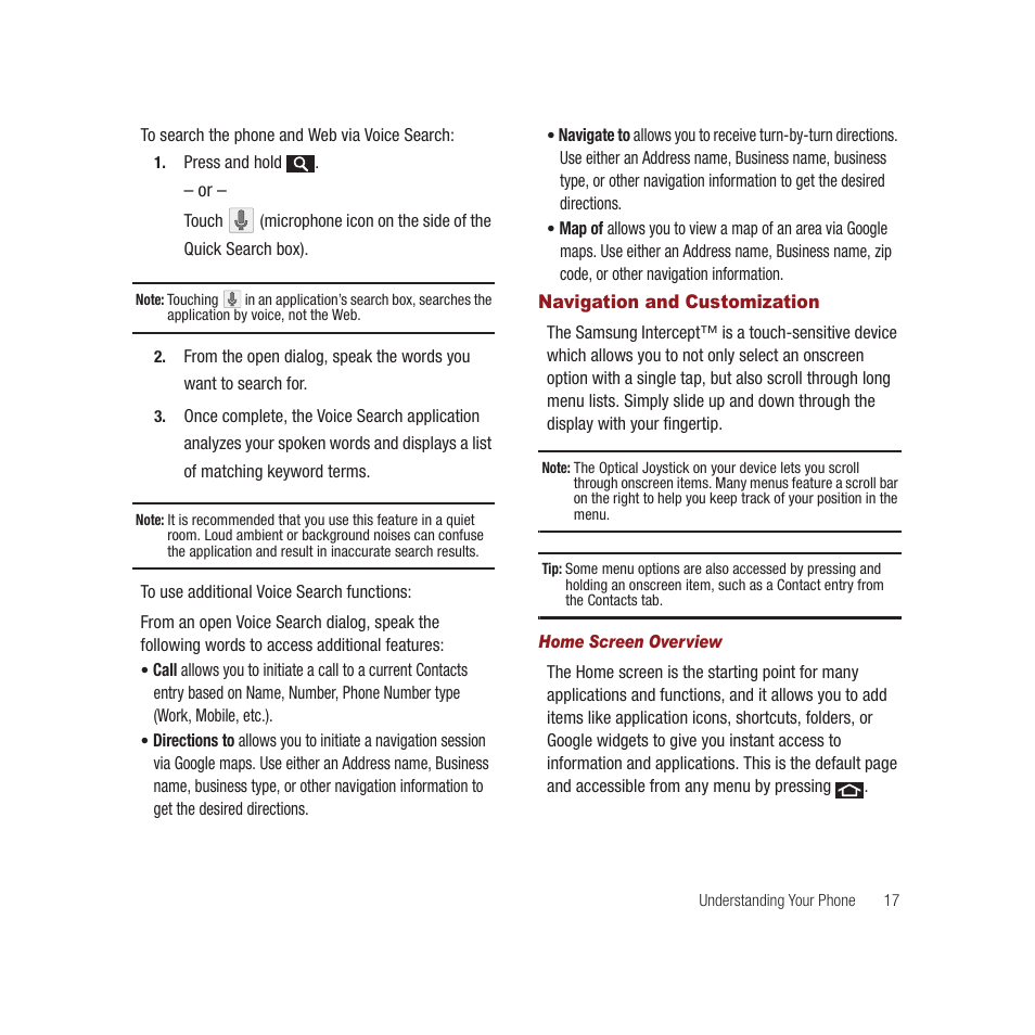 Navigation and customization | Samsung SPH-M910CAAVMU User Manual | Page 24 / 156