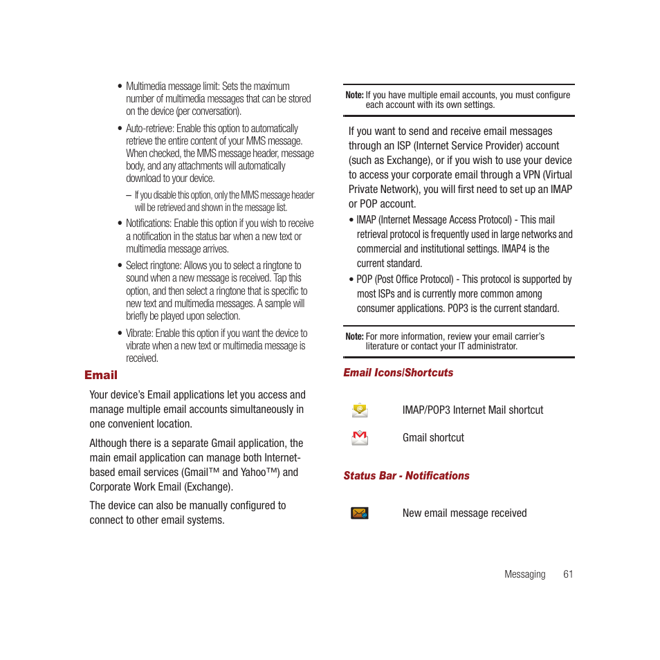Email | Samsung SPH-M910CAAVMU User Manual | Page 68 / 156