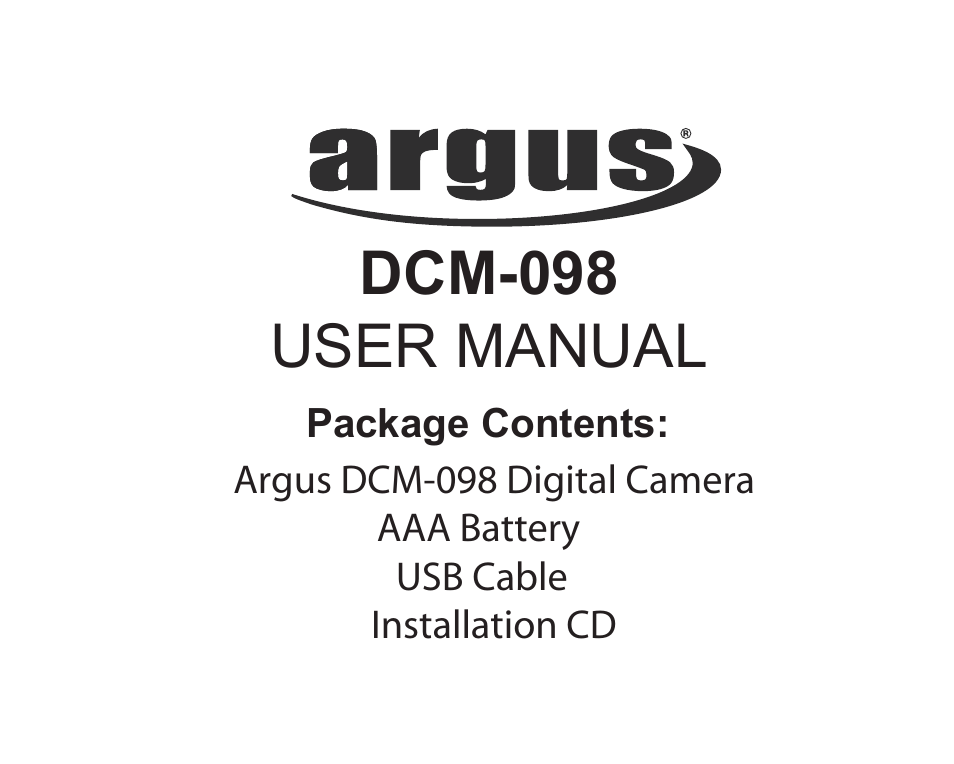Argus Camera Argus DCM-098 User Manual | 16 pages