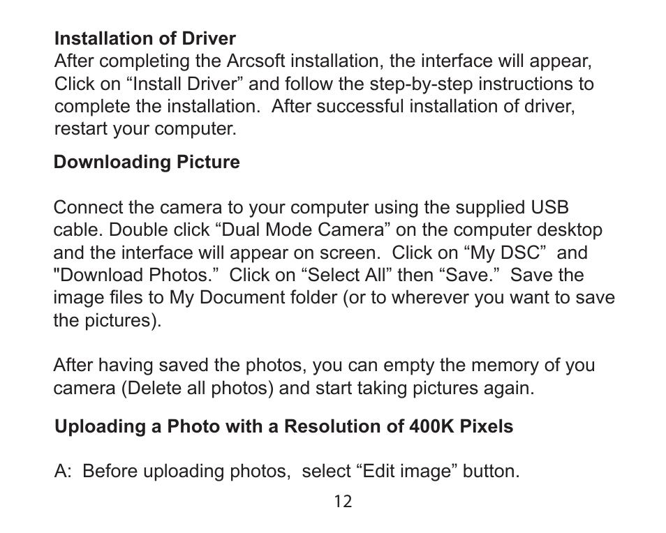 Argus Camera Argus DCM-098 User Manual | Page 12 / 16