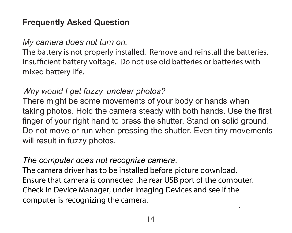 Argus Camera Argus DCM-098 User Manual | Page 14 / 16