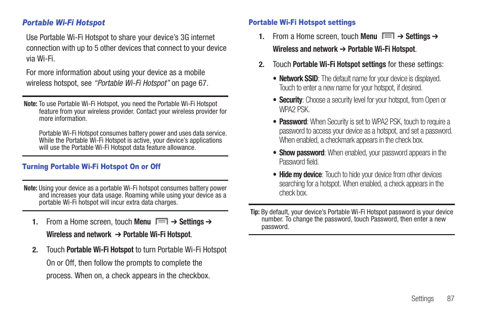 Name, see, Ion, see “portable wi-fi hotspot | Samsung SCH-I800NSAUSC User Manual | Page 91 / 135
