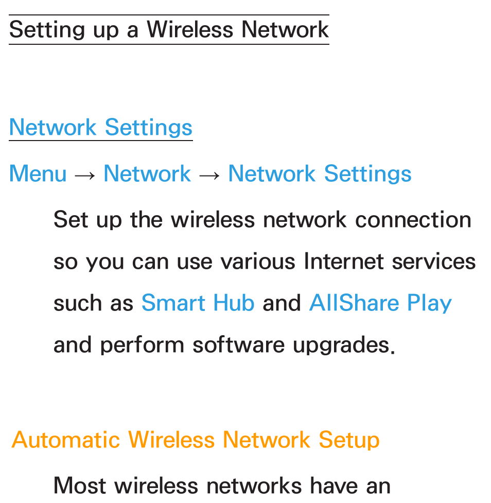 Setting up a wireless network | Samsung UN46ES6100GXZE User Manual | Page 140 / 721