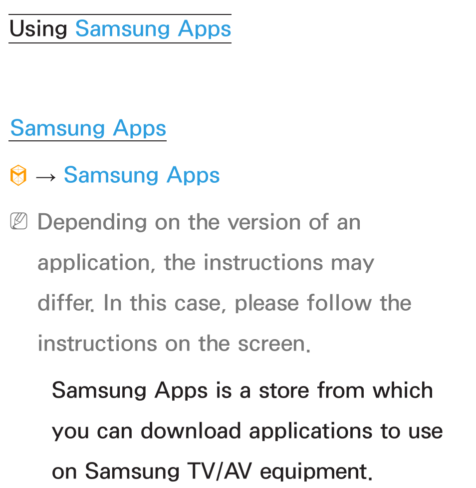 Using, Samsung apps | Samsung UN46ES6100GXZE User Manual | Page 333 / 721