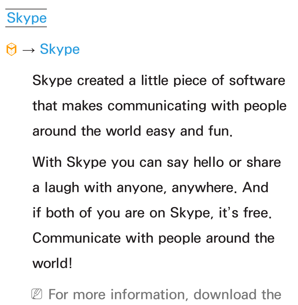 Skype | Samsung UN46ES6100GXZE User Manual | Page 485 / 721