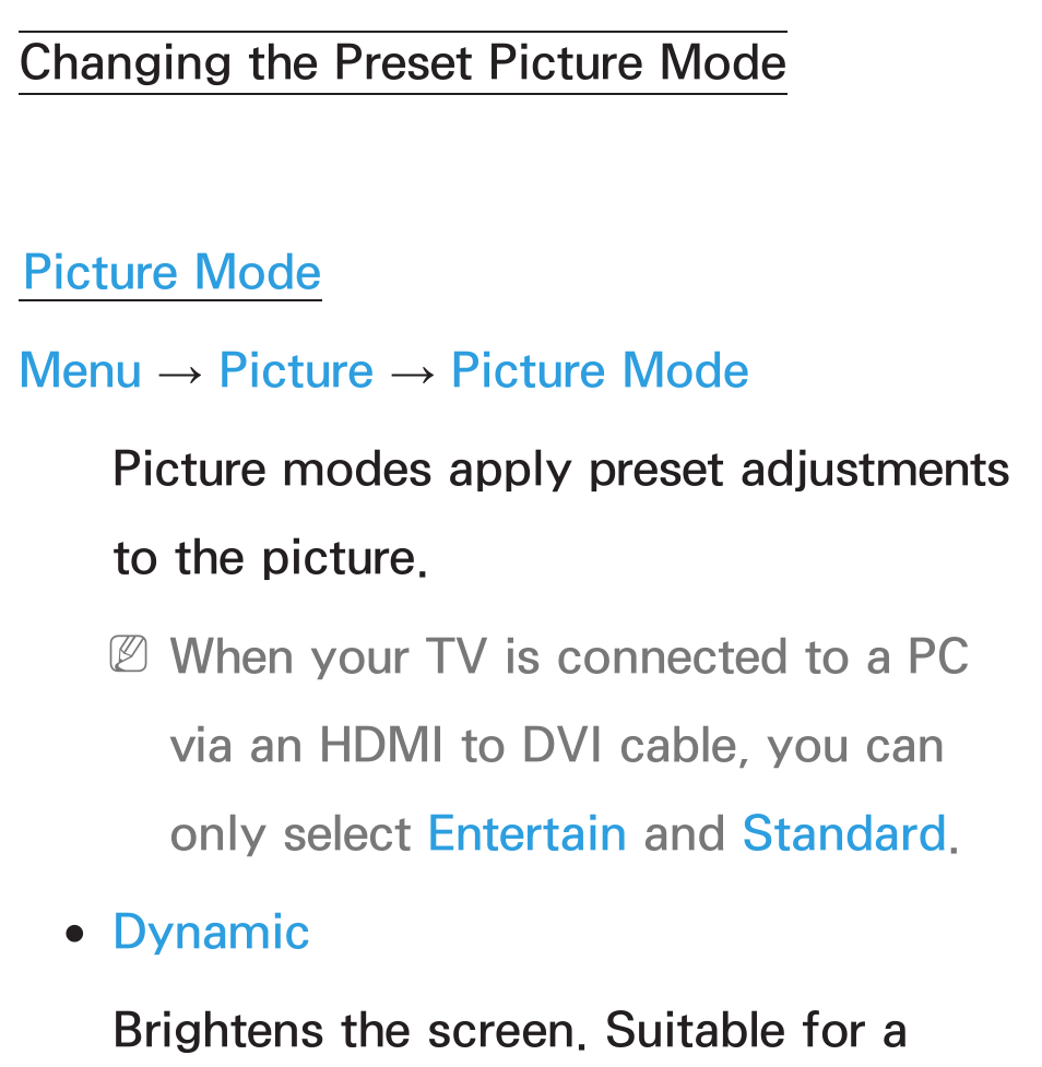 Basic feature, Changing the preset picture mode | Samsung UN46ES6100GXZE User Manual | Page 56 / 721