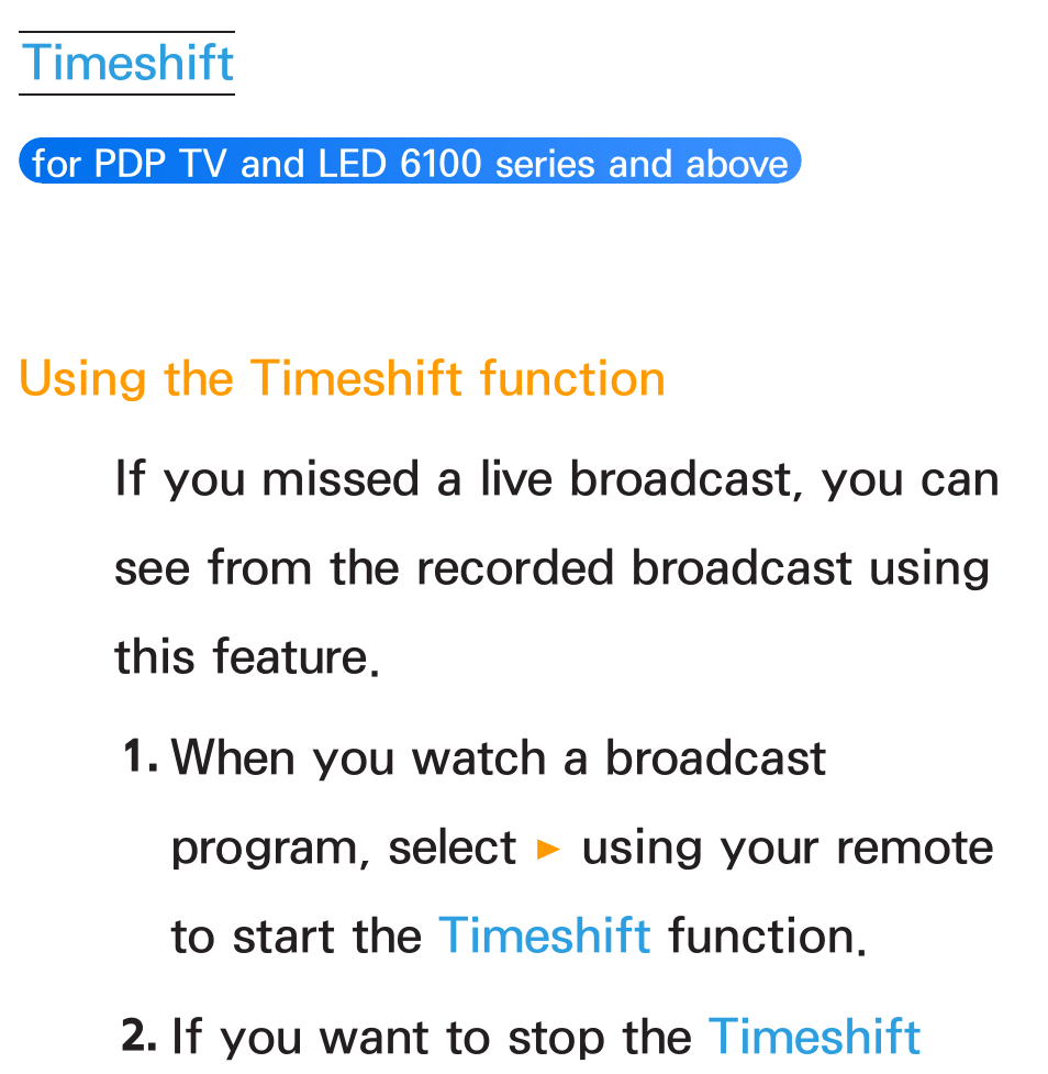 Timeshift | Samsung UN46ES6100GXZE User Manual | Page 594 / 721