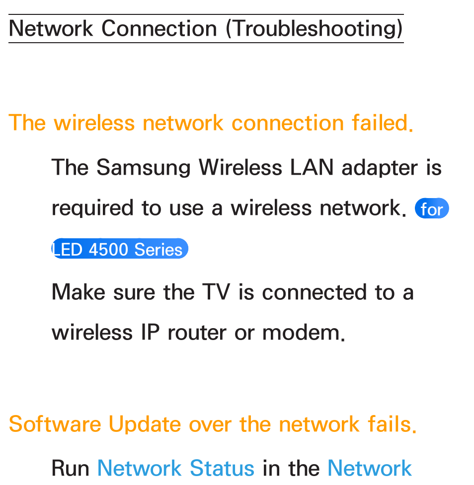 Network connection (troubleshooting) | Samsung UN46ES6100GXZE User Manual | Page 661 / 721