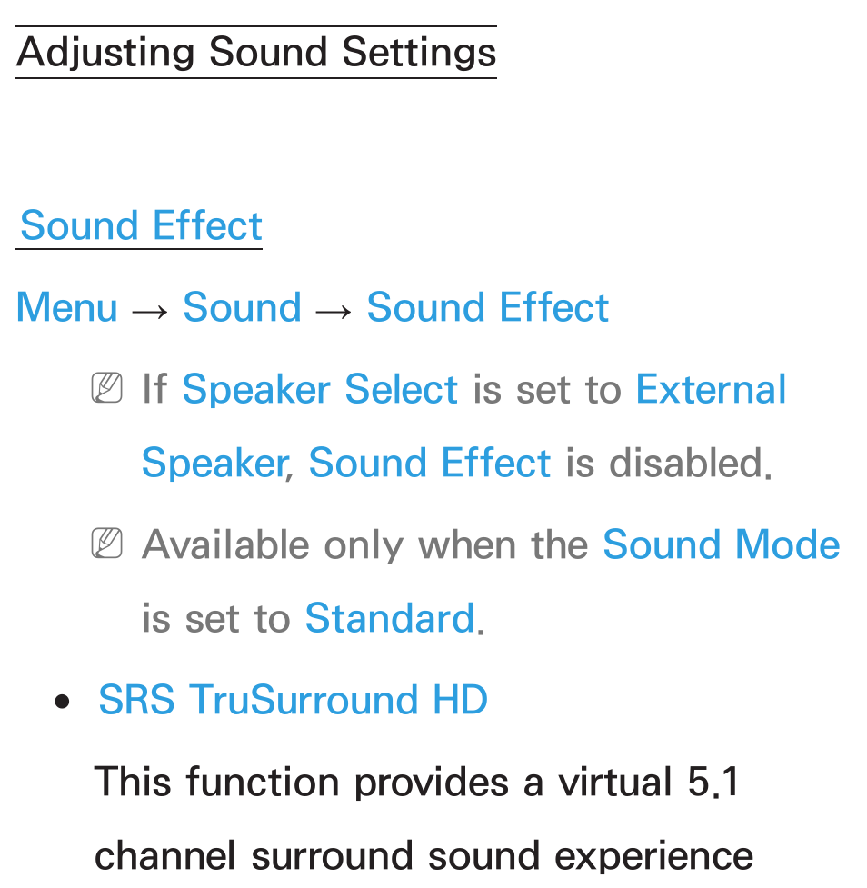 Adjusting sound settings | Samsung UN46ES6100GXZE User Manual | Page 99 / 721