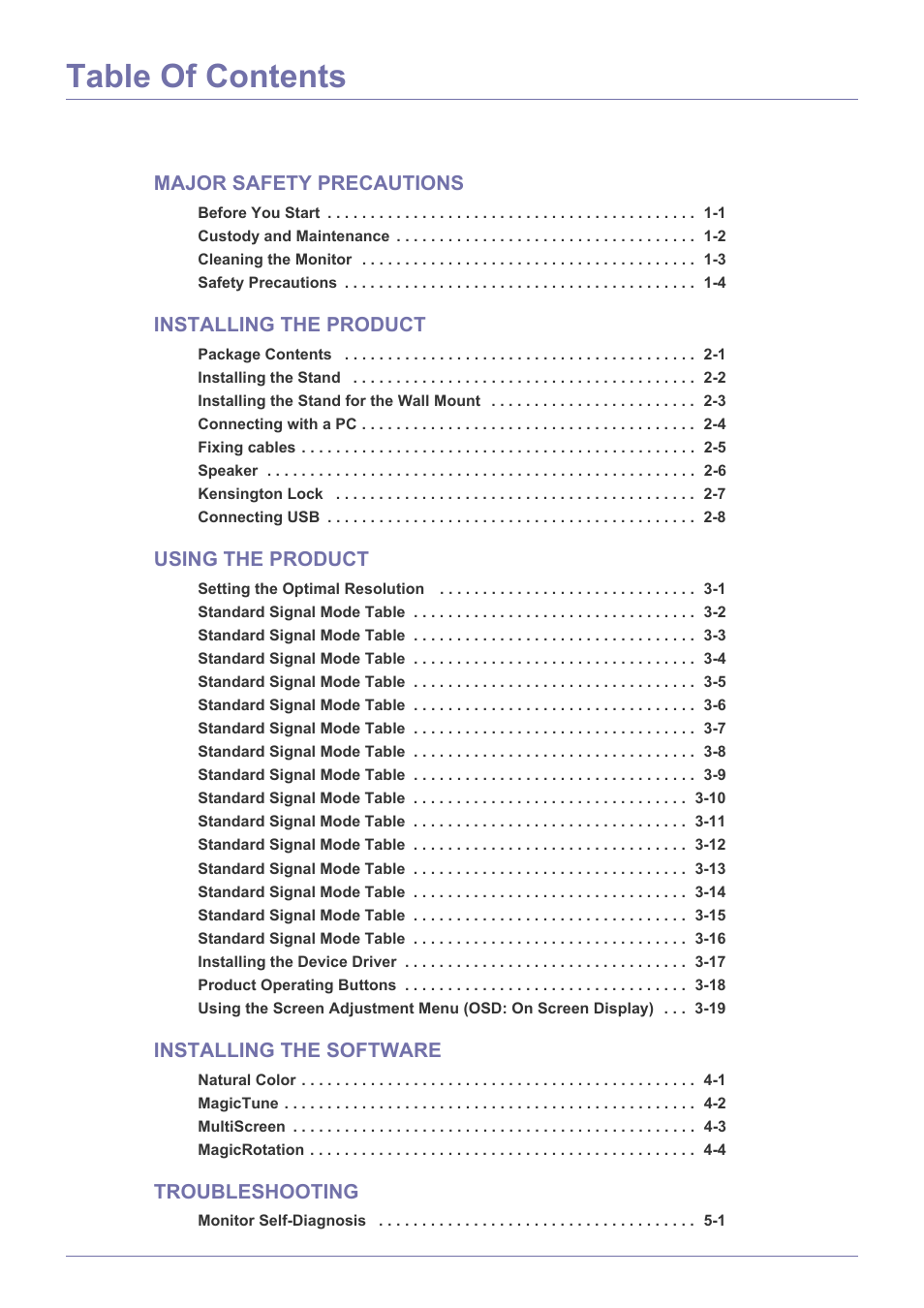 Samsung LS19A450BWT-ZA User Manual | Page 2 / 104
