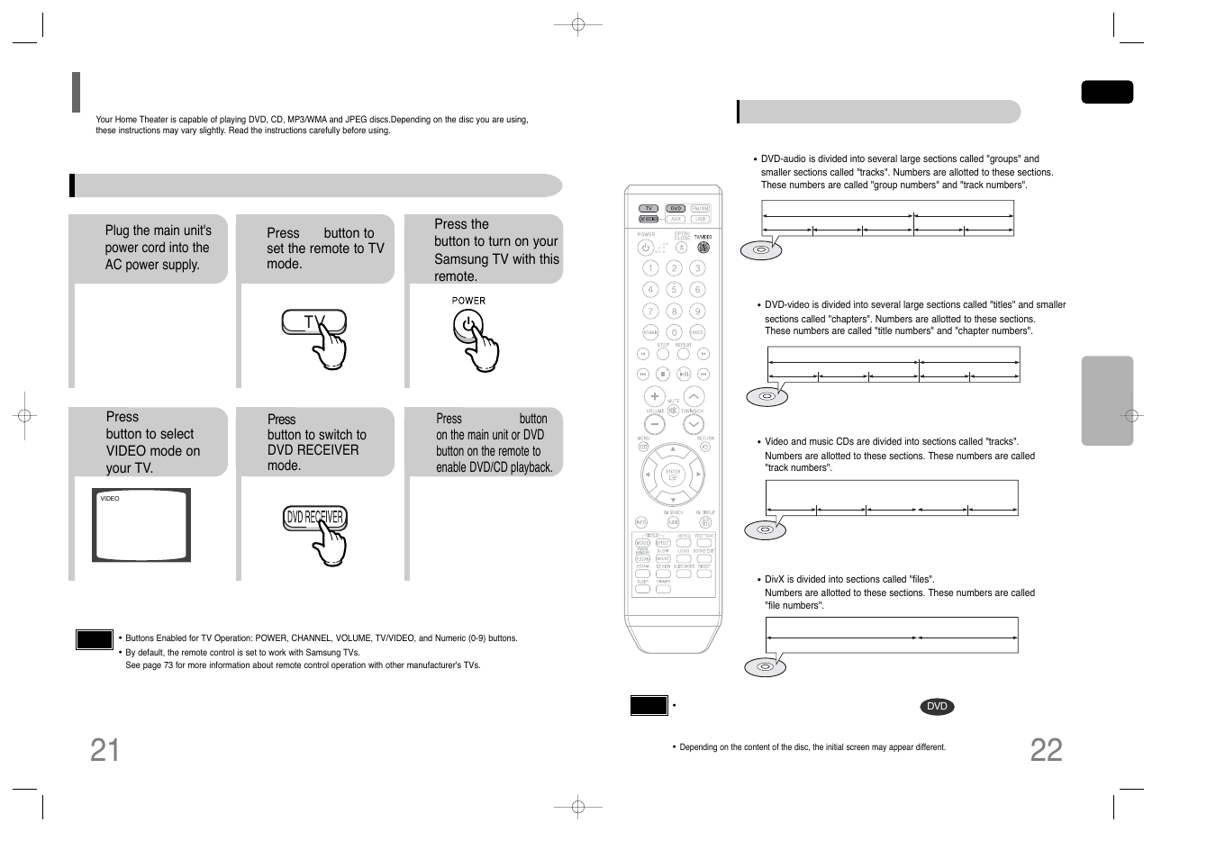 Operation, Before using your home theater | Samsung HT-Q45T-XAA User Manual | Page 12 / 42