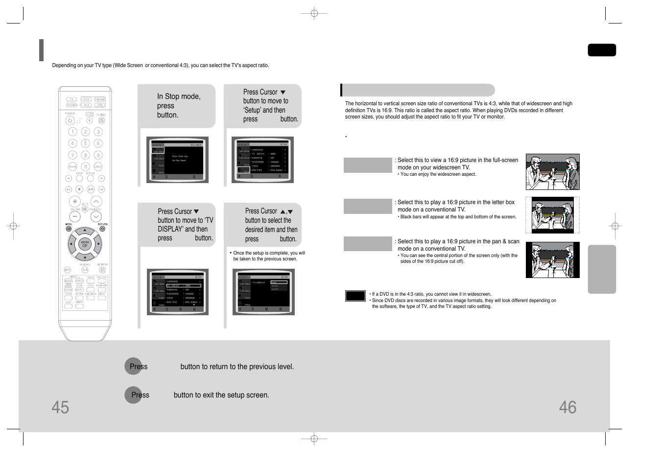 Setting tv screen type | Samsung HT-Q45T-XAA User Manual | Page 24 / 42