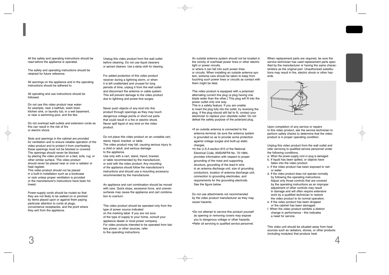 Eng safety instructions, Safety instructions | Samsung HT-Q45T-XAA User Manual | Page 3 / 42